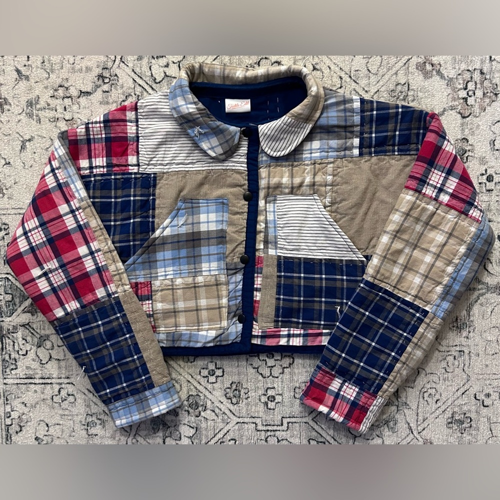 Handmade Cropped Upcycled Quilt Jacket